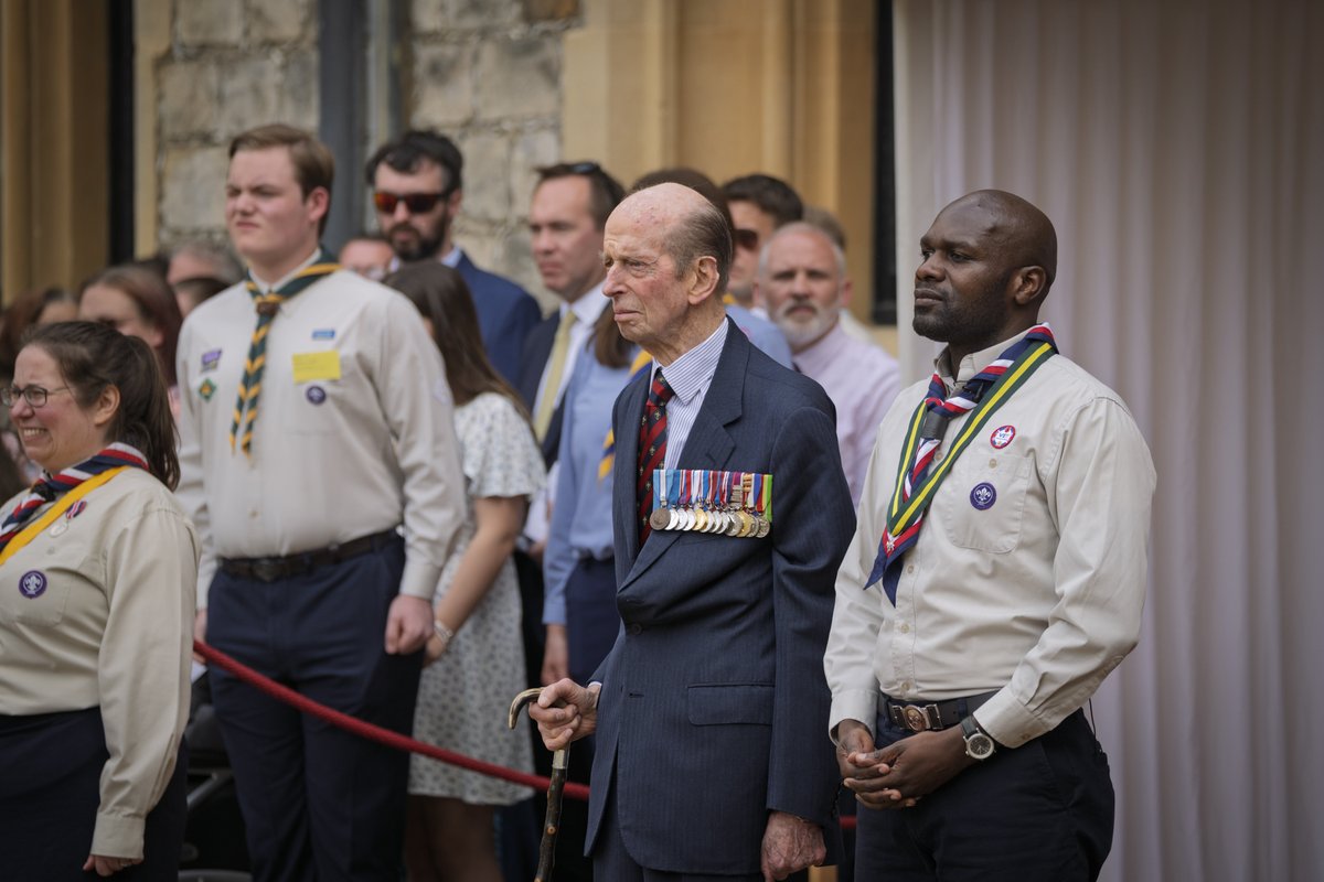 A wonderful day honouring young awardees of The King’s Scout Award - the highest recognition in Scouting adventure and skill development. 🏕️🏅

At Windsor Castle, The Duke of Kent joined Chief Scout Dwayne Fields to congratulate the recipients - and to celebrate 50 years of His