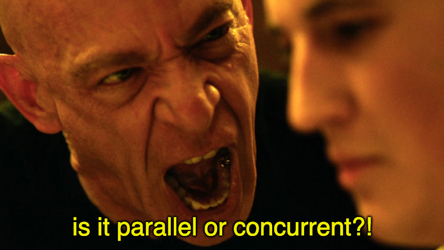 dejavucoder's tweet image. when trying to write parallel code in python