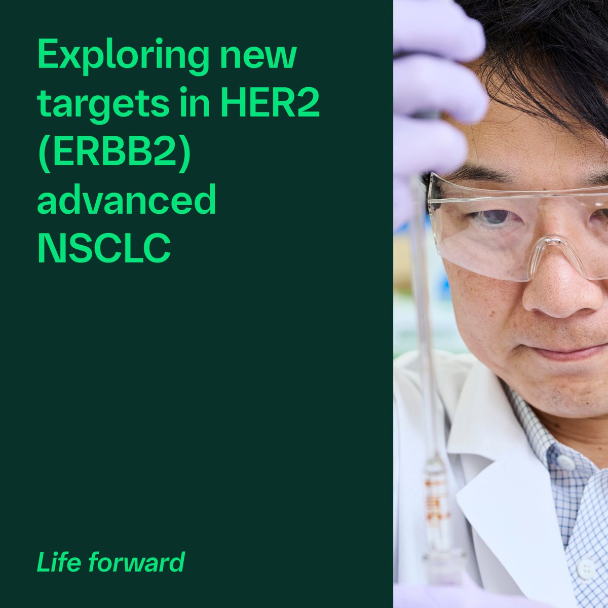 #NEWS: At #AACR25, we presented data on our targeted therapy candidate intended to improve outcomes for previously treated patients with HER2 (ERBB2)-mutant advanced non-small cell lung cancer (NSCLC). Learn more about our targeted therapy candidate here: bit.ly/42zOodL