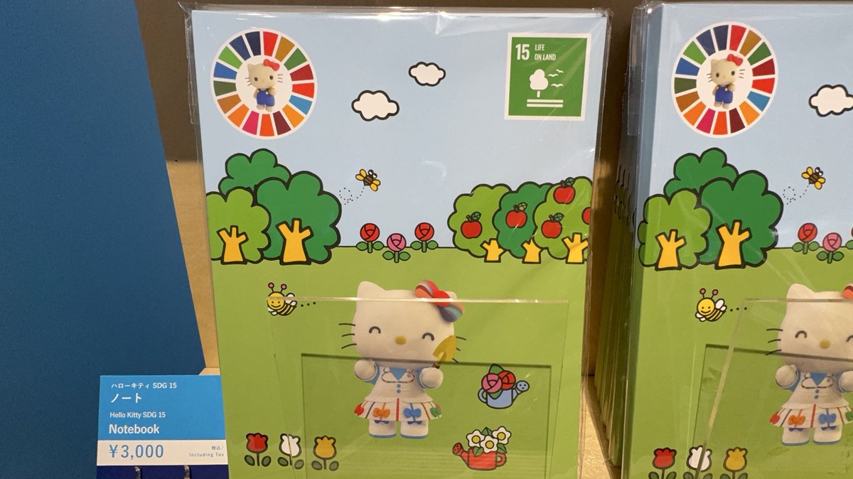 ✨国連パビリオンにキティちゃん🍎✨ まさかこんなところで出会えると