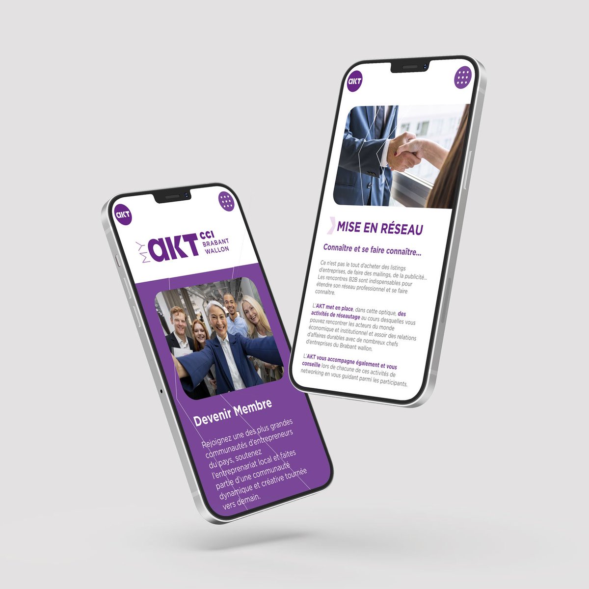 Petit projet de web design UX/UI pour AKT BW 💟📲🔮 d’autres projets sur pygillis.be