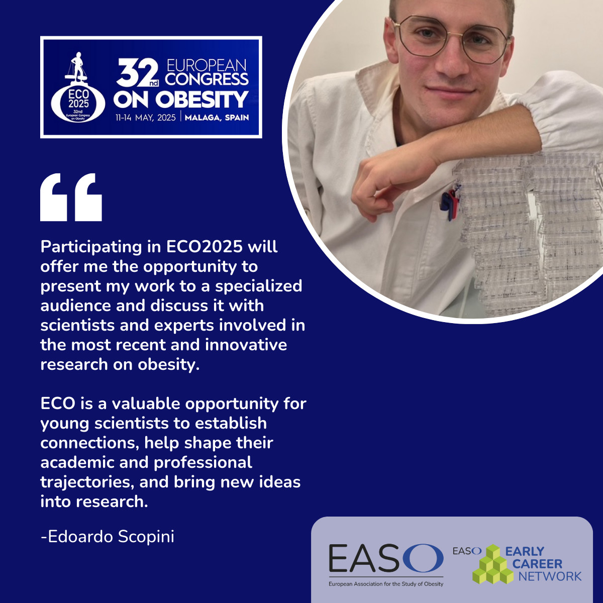 EASO (@easoobesity) on Twitter photo An EASO travel grant has given EASO ECN member <a href="/edoardoscopini/">Edoardo Scopini</a> the opportunity to present his research ➡️ Effects of A2 milk on intestinal barrier integrity and adipose tissue inflammation at #ECO2025
You can find it in the Guided Poster Section: eco2025.org An EASO travel grant has given EASO ECN member <a href="/edoardoscopini/">Edoardo Scopini</a> the opportunity to present his research ➡️ Effects of A2 milk on intestinal barrier integrity and adipose tissue inflammation at #ECO2025
You can find it in the Guided Poster Section: eco2025.org
