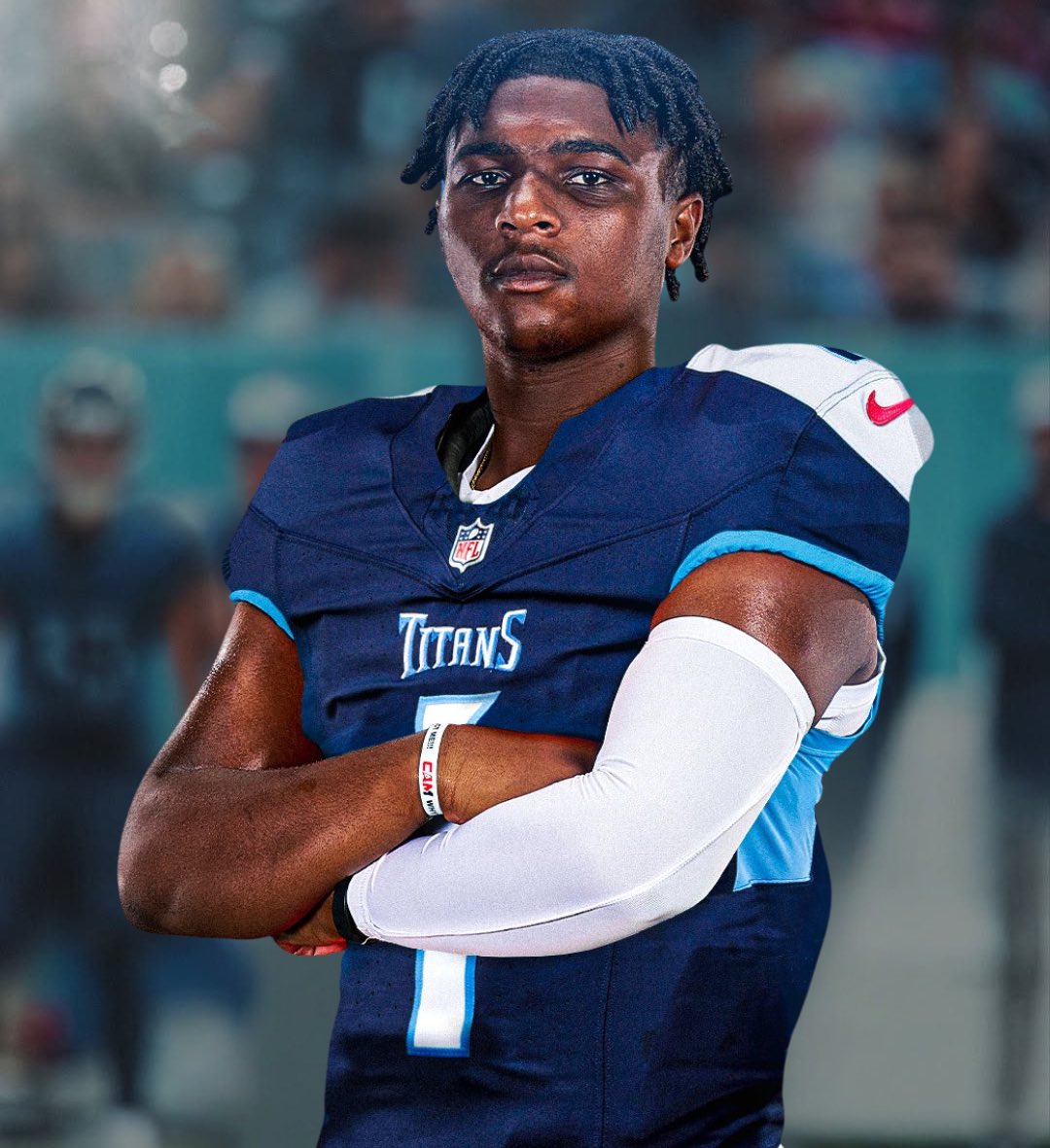 SleeperTitanUp's tweet image. Who is stopping this offense?
QB: Cam Ward
RB: Tony Pollard
RB: Tyjae Spears
WR: Calvin Ridley
WR: Elic Ayomanor
WR: Tyler Lockett
WR: Chimere Dike
WR: Xavier Restrepo
TE: Chig Okonwko
TE: Gunnar Helm
New Era. New Weapons.