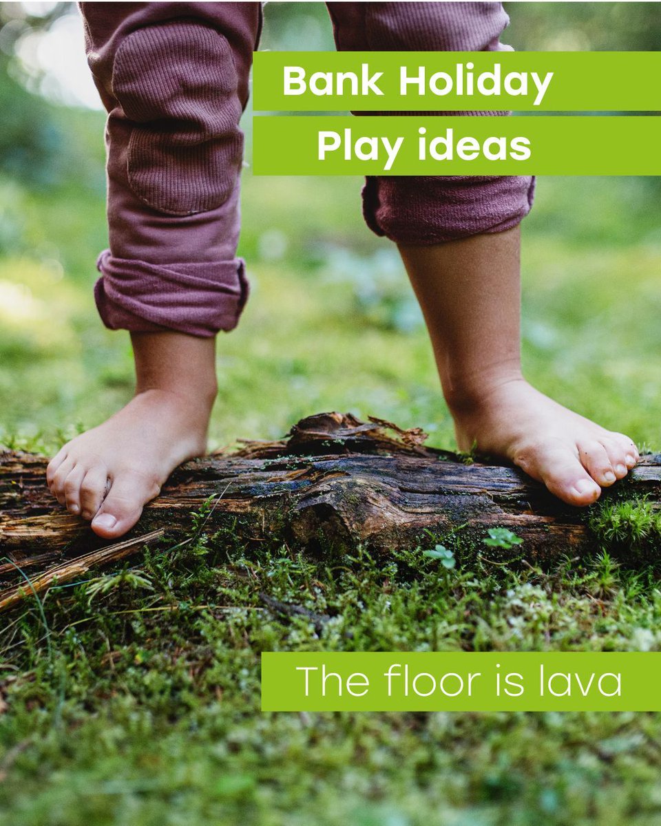 With the May bank holidays coming up, why not plan some active play!

🙈 Play Hide and Seek
💃 Have a Dance Party
🌋 The Floor is Lava

We have loads more of low and no cost ideas on our website 👇 
playscotland.org/play/active-pl…