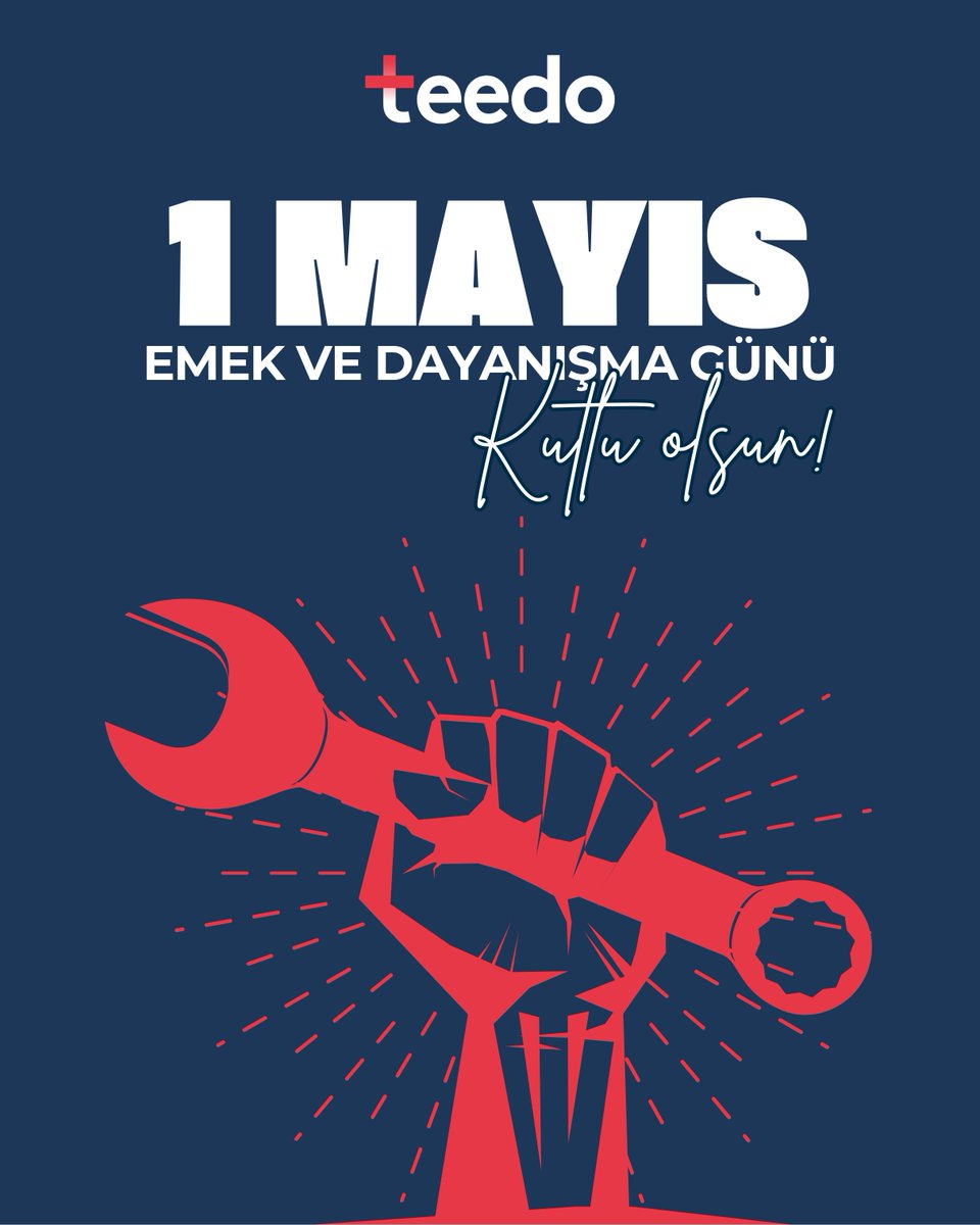 Her gün dünyayı daha iyi bir yer haline getiren, emeğiyle değer yaratan herkesin 1 Mayıs Emek ve Dayanışma Günü kutlu olsun! 💪

#1Mayıs #İşçiBayramı #Birlik #Dayanışma #Mücadele #Teedo