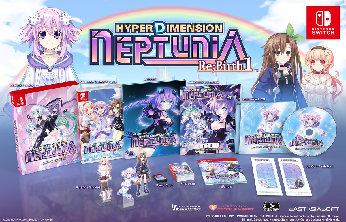 Playasia (free 🌎 shipping on $80 orders) (@playasia) on Twitter photo Hyperdimension Neptunia Re;Birth1 will be releasing physically on the Nintendo Switch at Playasia thanks to <a href="/eastasiasoft/">eastasiasoft</a>! 
Pre-orders start May 1st @ 11AM ET. 
Limited and Standard editions will be available to purchase while stock lasts. 
countdown page below ⬇ Hyperdimension Neptunia Re;Birth1 will be releasing physically on the Nintendo Switch at Playasia thanks to <a href="/eastasiasoft/">eastasiasoft</a>! 
Pre-orders start May 1st @ 11AM ET. 
Limited and Standard editions will be available to purchase while stock lasts. 
countdown page below ⬇