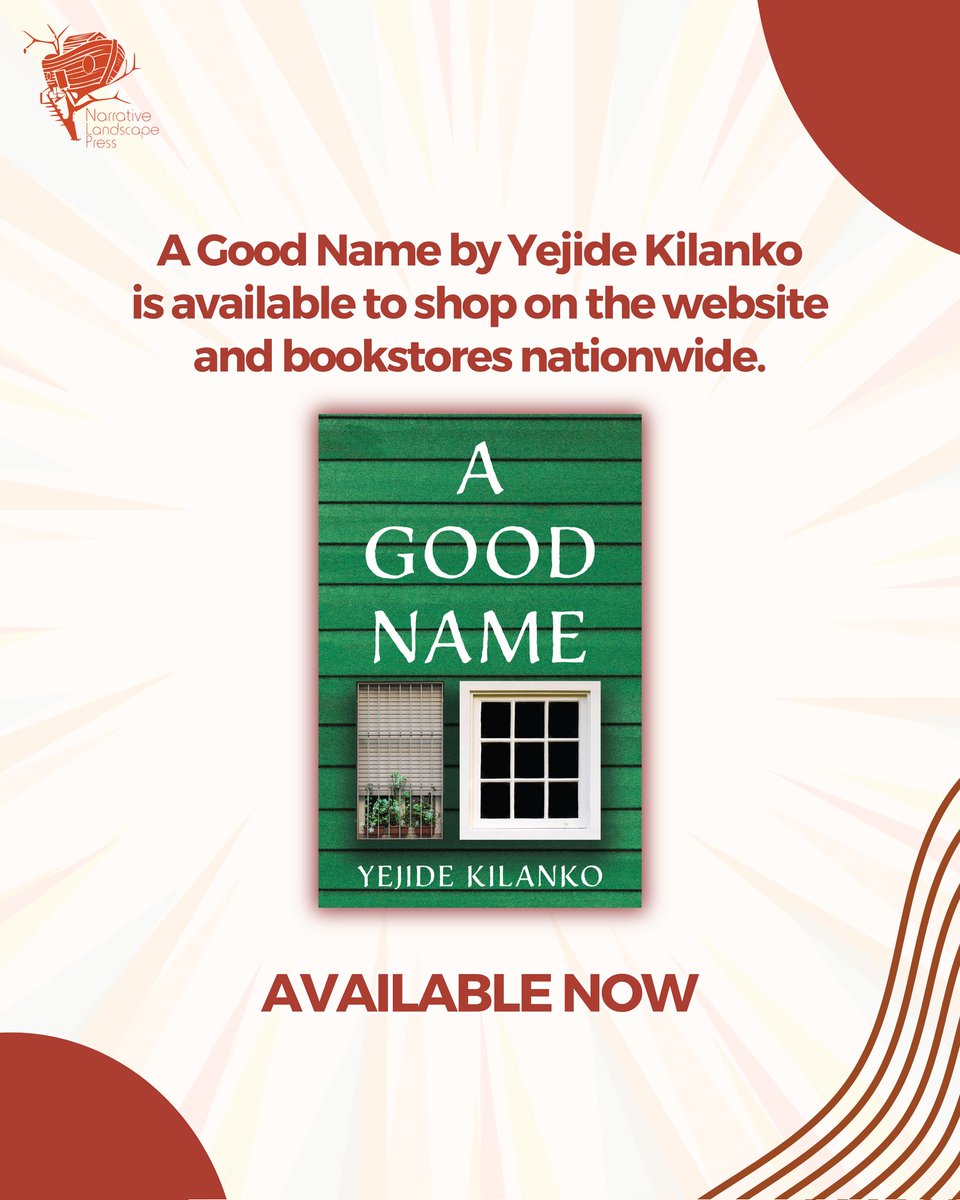NarrativeLscape's tweet photo. Read a review of A Good Name by @YejideKilanko on @Medium.
A Good Name is available on our website and in bookstores.
#narrativelandscapepress #agoodname #yejidekilanko #bookstagram https://t.co/9yn4QydsAj