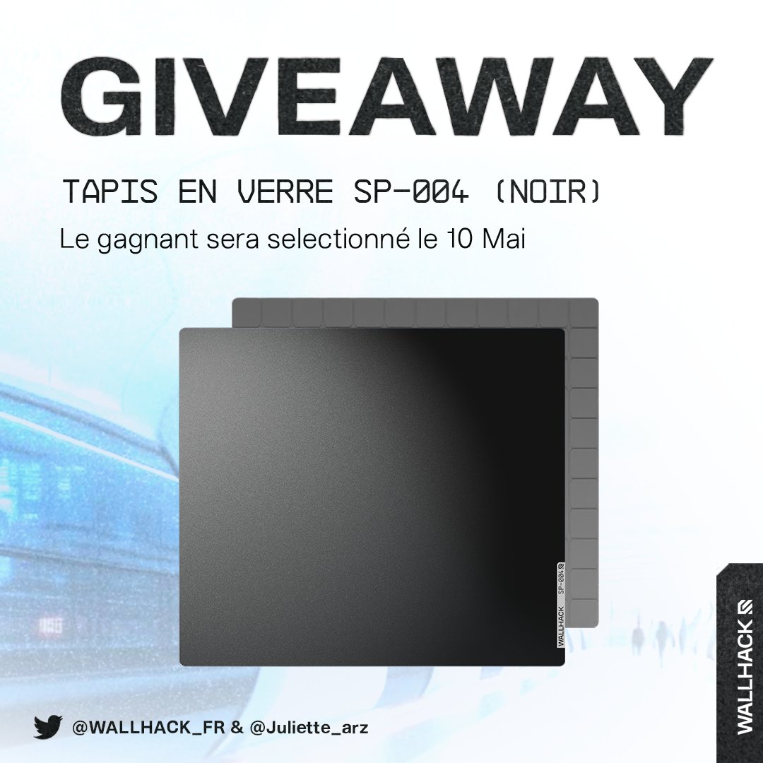 JulietteArz ☀️ (@juliette_arz) on Twitter photo GIVEAWAY de ce super tapis de souris glacé !
Je l'utilise depuis un mois maintenant et je l'adore, en plus de ça c'est tellement beau sur le setup 🥰
Pour tenter ta chance :
- Follow <a href="/WALLHACK_FR/">WALLHACK FRANCE 🇫🇷</a>
- RT ce tweet !
Bonne chance à tous 🤗 GIVEAWAY de ce super tapis de souris glacé !
Je l'utilise depuis un mois maintenant et je l'adore, en plus de ça c'est tellement beau sur le setup 🥰
Pour tenter ta chance :
- Follow <a href="/WALLHACK_FR/">WALLHACK FRANCE 🇫🇷</a>
- RT ce tweet !
Bonne chance à tous 🤗