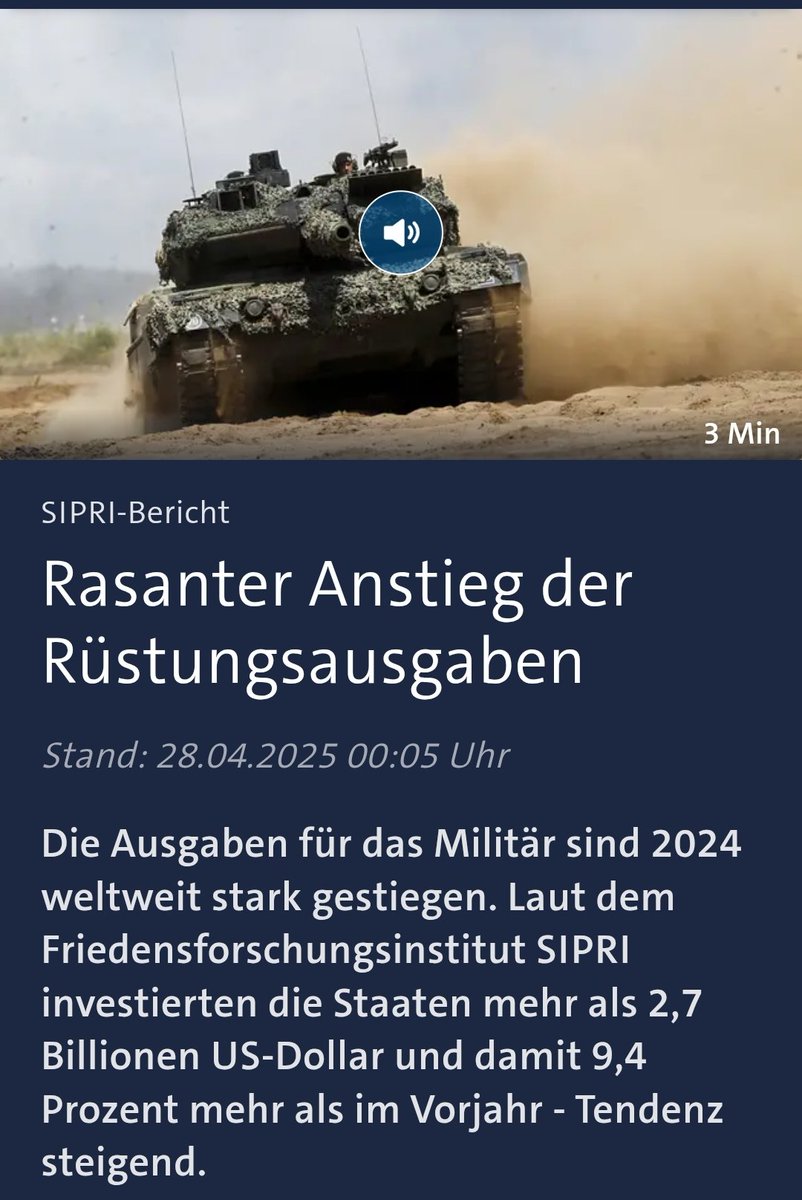 Wir kommen immer tiefer in ein Sicherheitsdilemma. Alle rüsten auf um sicherer zu sein und befeuern damit das Gefühl der Unsicherheit. Ein Teufelskreis. Wir brauchen eine Wende in der Sicherheitspolitik zu gemeinsamer und gegenseitig kontrollierter Abrüstung.