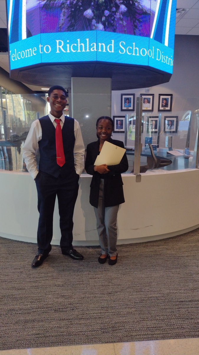 Morning motivation courtesy of Westwood High! ✅☕️ Spotlight on Matthew Nedd &amp; Jazmine Brown (current juniors/rising seniors) on their R2i2 interview for the City of Columbia's Summer Internship Program. Future so bright! #ColumbiaSC #StudentSuccess #MorningGoals