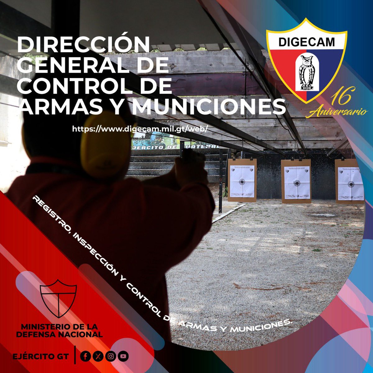 Ejercito_GT's tweet image. 16 Aniversario de la Dirección General de Control de Armas y Municiones #DIGECAM.