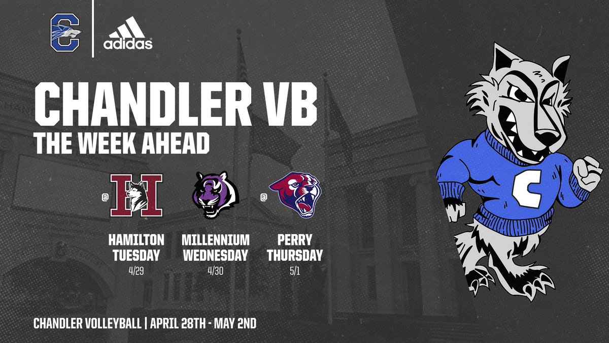 Chandler Boys Volleyball (@chandlerboysvb) on Twitter photo THE WEEK AHEAD - The final week of the regular season is here. Three big games against playoff teams on Tuesday, Wednesday, and Thursday. 
Go Wolves!! THE WEEK AHEAD - The final week of the regular season is here. Three big games against playoff teams on Tuesday, Wednesday, and Thursday. 
Go Wolves!!