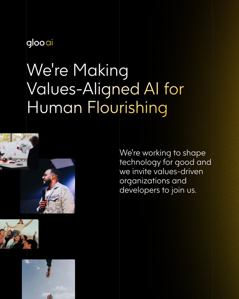 gloo's tweet photo. At Gloo, we believe in building values-aligned AI that serves people, honors human dignity, and reflects the values that guide us.

This isn’t just a possibility. It’s the future we’re working toward—together.
.
.
.
#GlooConnects #GlooAI #ValuesAlignedAI
#HumanFlourishing https://t.co/efeiwRUTpK