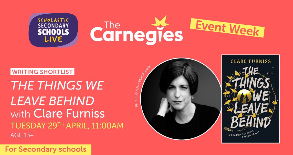 Simon & Schuster Children's Books (@simonkids_uk) on Twitter photo TOMORROW: Join Clare Furniss for a virtual school event with Scholastic Schools Live about her Carnegie Medal-shortlisted novel, The Things We Leave Behind.
Register here: shop.scholastic.co.uk/the-carnegies/β¦
<a href="/ClareFurniss/">Clare Furniss @clarefurniss.bsky.social</a> TOMORROW: Join Clare Furniss for a virtual school event with Scholastic Schools Live about her Carnegie Medal-shortlisted novel, The Things We Leave Behind.
Register here: shop.scholastic.co.uk/the-carnegies/β¦
<a href="/ClareFurniss/">Clare Furniss @clarefurniss.bsky.social</a>