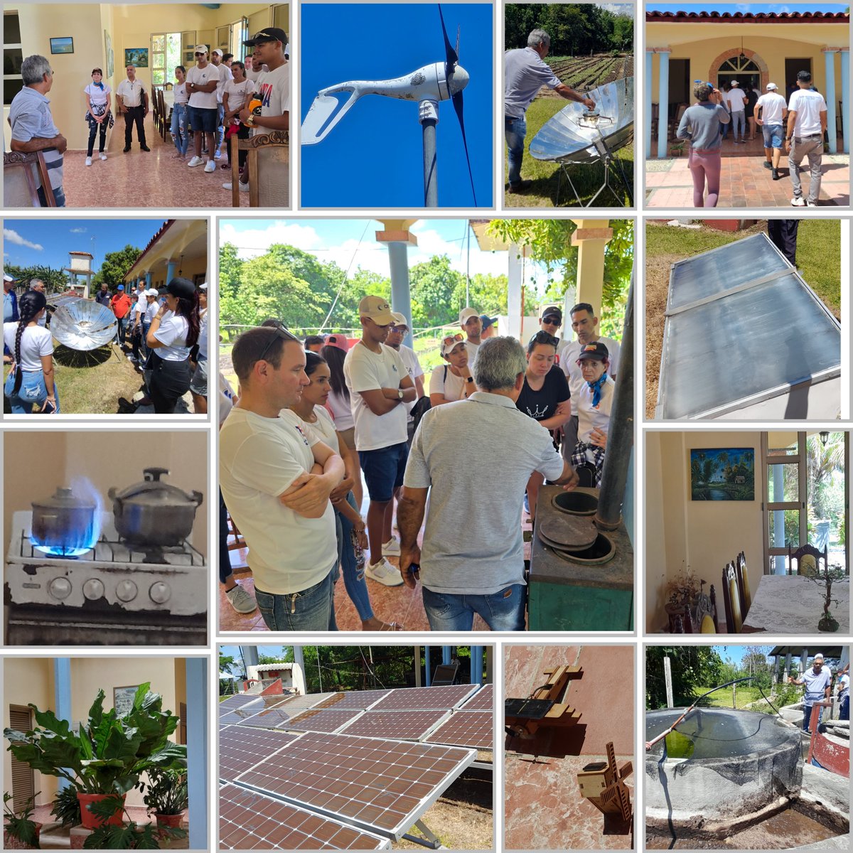 Estuvimos en #VillaSol 🌞, centro de estudio donde se fomenta el uso de fuentes renovables🌬 de energía y la importancia de cuidar el medio ambiente🏞. Muy interesantes las estructuras bioclimáticas del lugar🏢.
<a href="/ETECSAGranma/">Bayamesa2025</a> <a href="/danier_valdes/">Dánier Valdés</a> <a href="/FonsecaOsmely/">Osmely Yudinich Fonseca Rosabal</a>