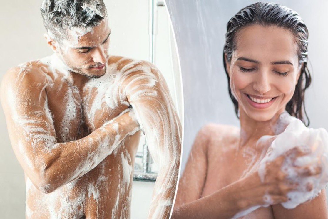 justcruciffix's tweet image. Daily showers are purely ‘performative’ and have no real health benefit, experts insist