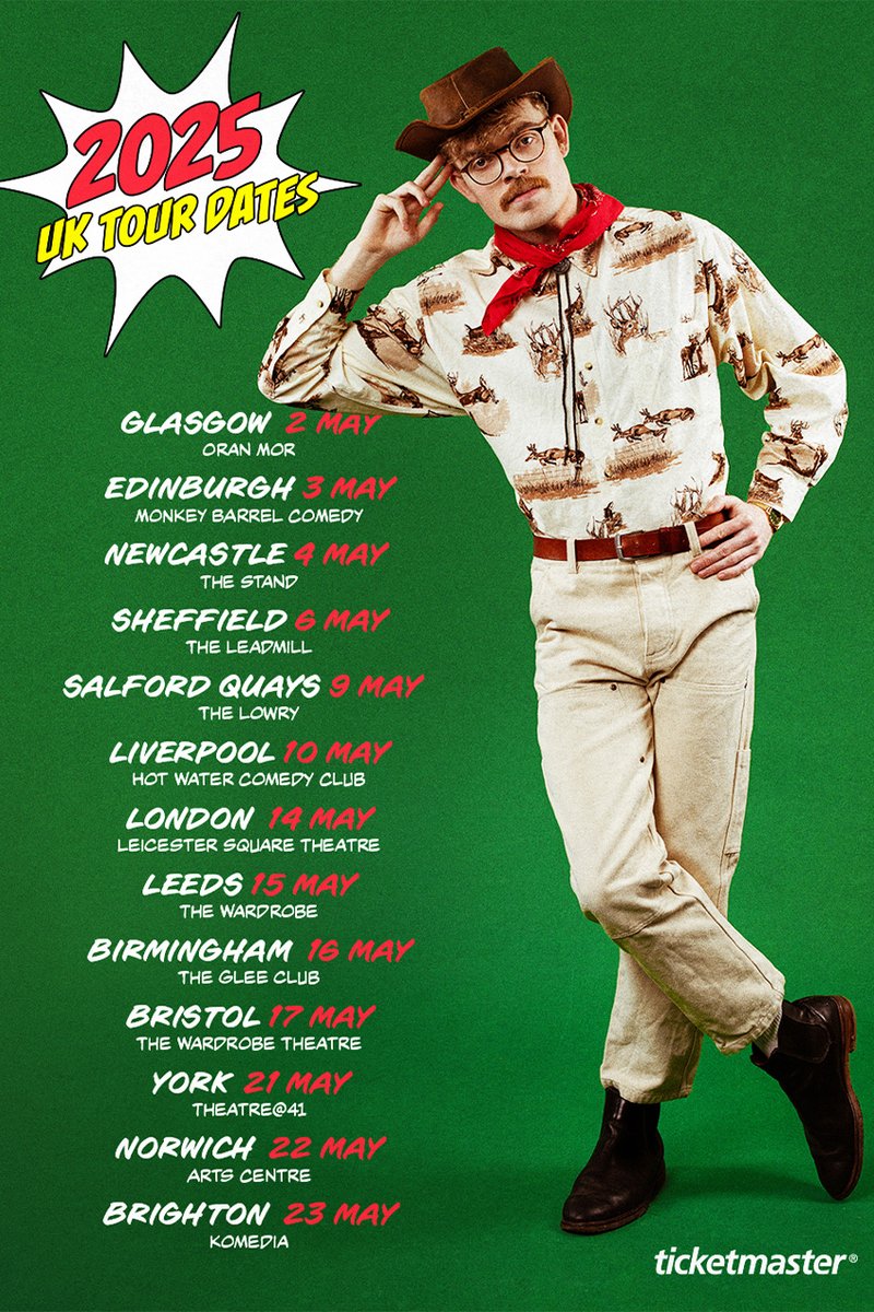 Òran Mór (@oranmorglasgow) on Twitter photo <a href="/HoratioTheGould/">Horatio Gould</a> is bringing his show, Return of the Space Cowboy, to the Venue this Friday the 2nd of May! You won't want to miss this hilarious show!
Tickets from <a href="/TicketWebUK/">TicketWeb UK 🤘</a> >> tinyurl.com/3yabxhsx calling 0141 357 6211 or in person at our box office <a href="/HoratioTheGould/">Horatio Gould</a> is bringing his show, Return of the Space Cowboy, to the Venue this Friday the 2nd of May! You won't want to miss this hilarious show!
Tickets from <a href="/TicketWebUK/">TicketWeb UK 🤘</a> >> tinyurl.com/3yabxhsx calling 0141 357 6211 or in person at our box office
