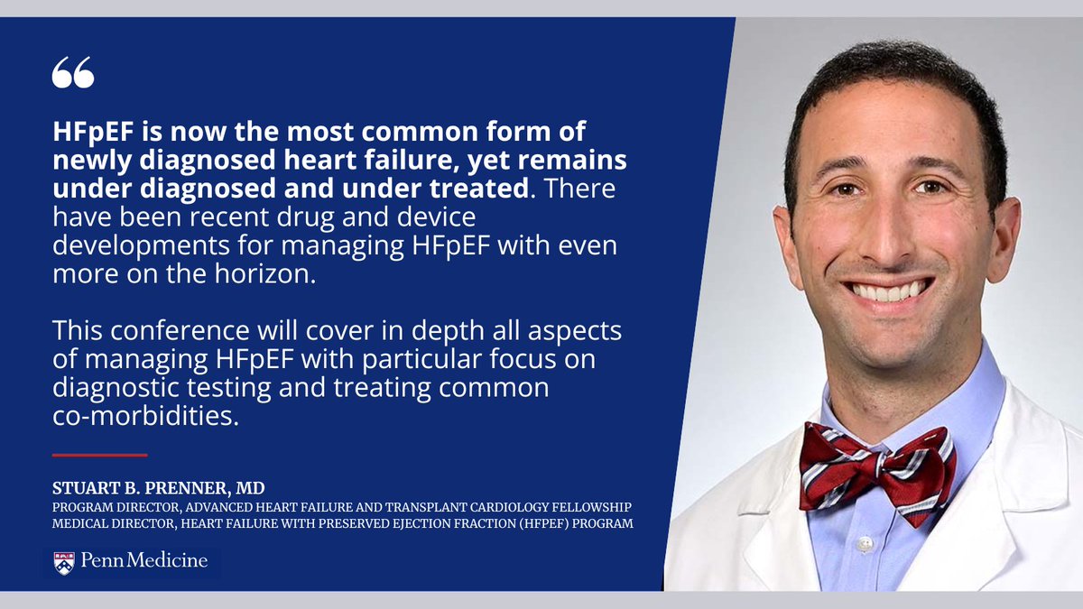 Penn Cardiology (@penncardiology) on Twitter photo The <a href="/PennMedicine/">Penn Medicine</a> #HFpEF Symposium is happening NEXT WEEK 🗓️
Register Now ➡️ spr.ly/60112oBDl
#CME #HeartFailure #HeartFailureCME #Cardiology The <a href="/PennMedicine/">Penn Medicine</a> #HFpEF Symposium is happening NEXT WEEK 🗓️
Register Now ➡️ spr.ly/60112oBDl
#CME #HeartFailure #HeartFailureCME #Cardiology