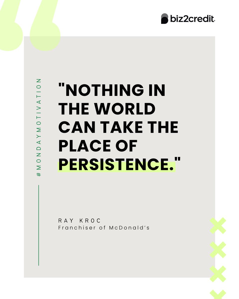 Ray Kroc, the visionary who franchised McDonald’s, knew the real secret to success: PERSISTENCE.

It’s not about luck or talent alone—it’s about showing up every day and never giving up.

Wishing you a great week ahead—stay persistent! 💪✨

#MondayMotivation #SmallBusiness