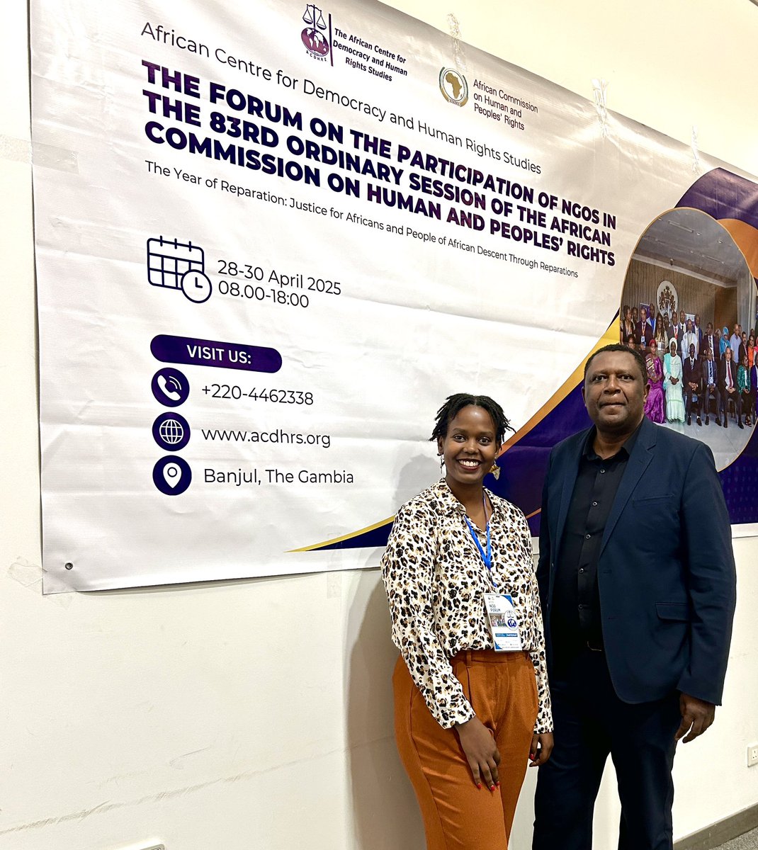 1/2
#HappeningNow: We are participating in the #NGOForum2025 taking place in Banjul, The Gambia, ahead of the 83rd Ordinary Session of the African Commission on Human and Peoples’ Rights….