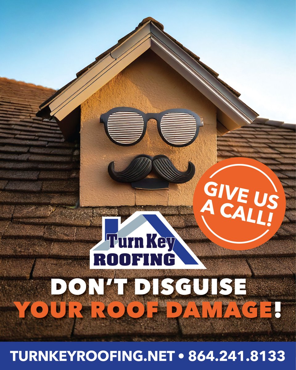 DON’T DISGUISE YOUR ROOF DAMAGE! 🏠🥸

A hidden problem is still a problem! Keep your home protected with a professional inspection—no masks, no surprises. 🔍

864.241.8133 | TurnKeyRoofing.net

#TurnKeyRoofing #Roofing #SeeShockCity #AndersonIsMyTown