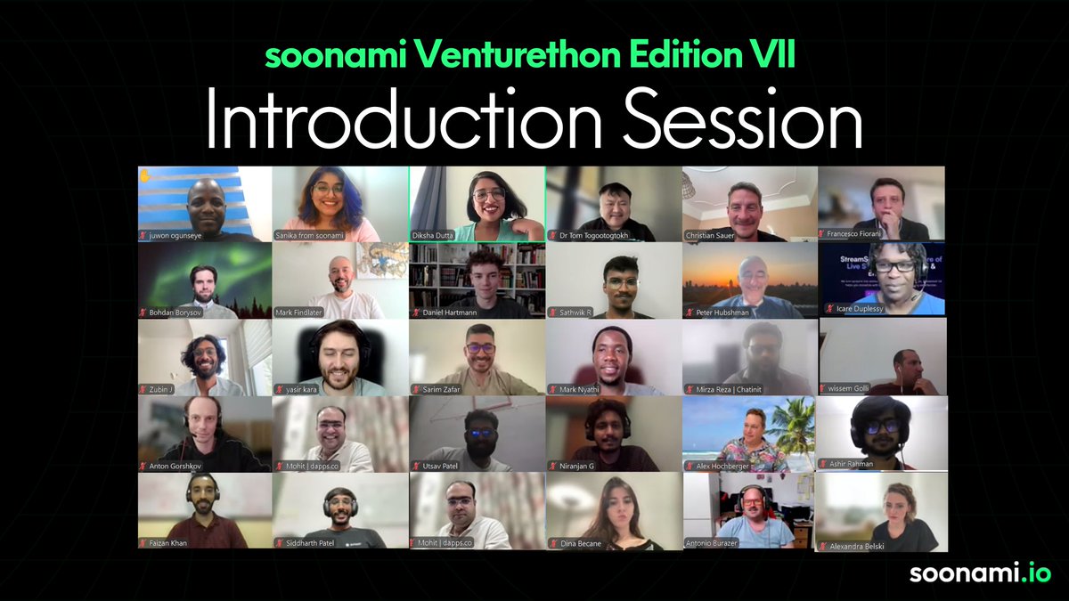🌟 The soonami Venturethon Edition 7 Introduction Event kicked off with a houseful crowd!

💡 It’s been a great start with builders across the globe participating and sharing their ideas.

🤩 We're on the edge of our seats, eager to see what the upcoming days will bring!

🙌