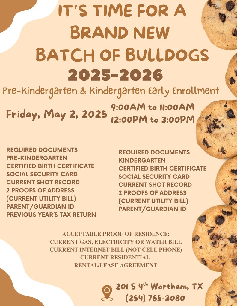 PreK and Kinder Enrollment Time! Let's get our littlest Bulldogs registered!