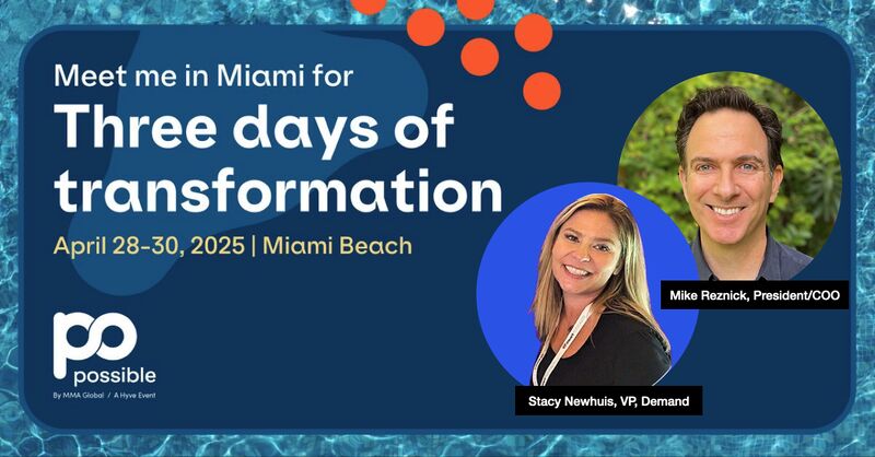 In #Miami today to talk all things POSSIBLE in media, marketing and tech? 

Stackers Mike Reznick and Stacy Newhuis are there, ready to chat all things possible in #audio -- make sure to say hi!

possibleevent.com 

#audiosimplified #BadAaaS #streaming #podcasting