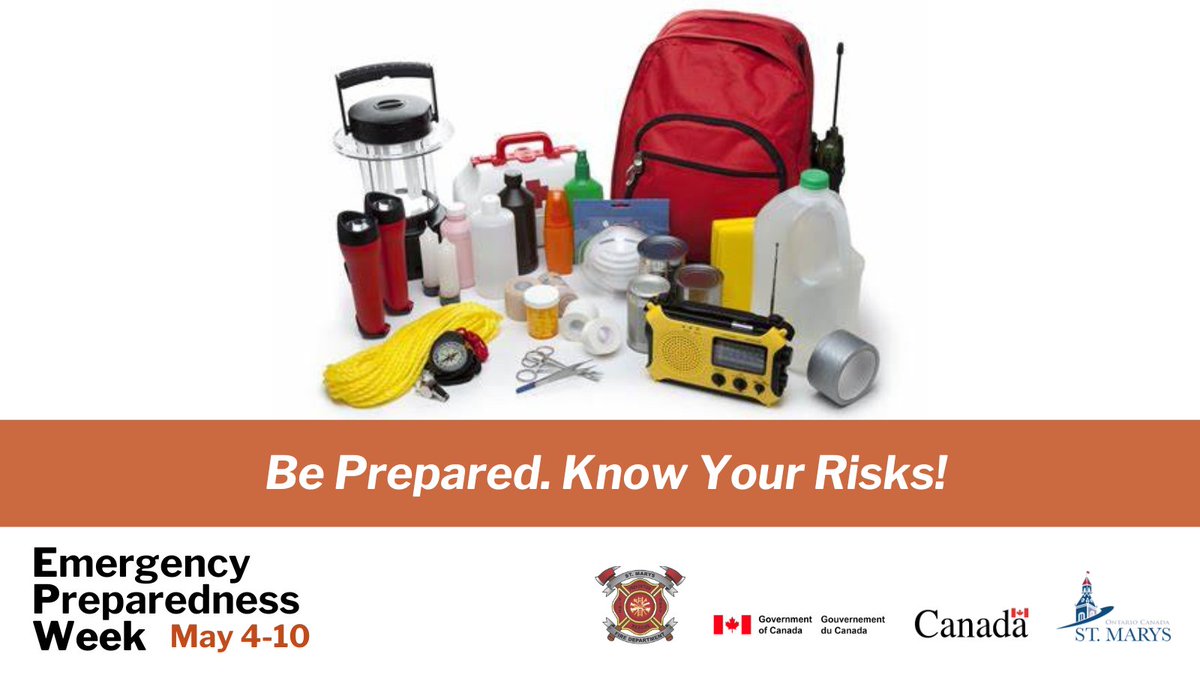 EMERGENCEY PREPAREDNESS WEEK – GET AN EMERGENCY KIT
In an emergency, you will need some basic supplies. You may need to get by without power or tap water. 
For more information on emergency kits, visit getprepared.gc.ca/cnt/kts/index-…