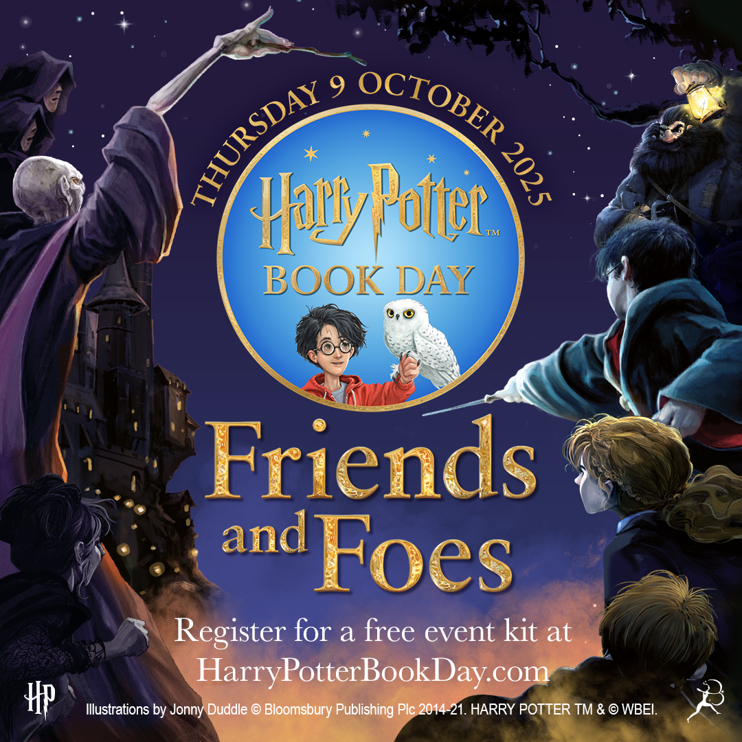 ⚡️ Save the date: celebrate Harry Potter Book Day with us on Thursday 9th October 2025 ⚡️

Harry Potter Book Day is a special annual event, a chance for fans around the globe to celebrate the iconic book series with events, parties and other festivities. ❤️