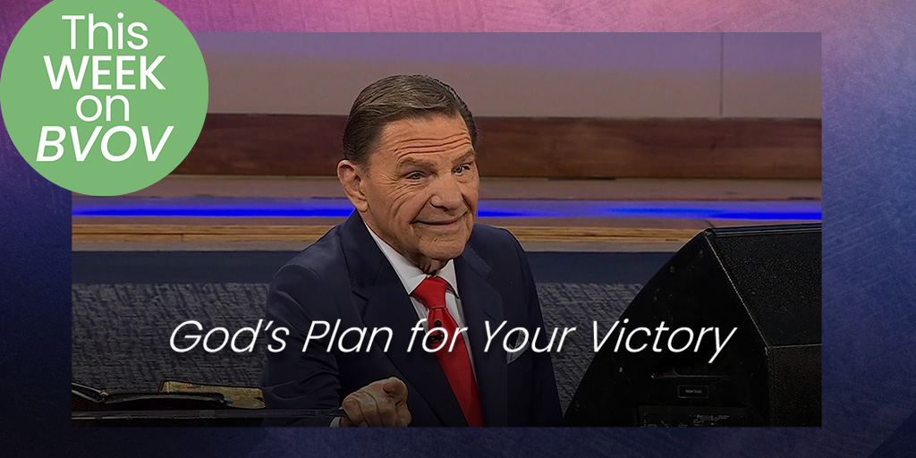 GoVictoryTV's tweet image. This week on #BVOV, Kenneth Copeland reveals the steps to God’s plan for your victory. Learn how the Spirit of Power plans/fuels your victory &amp;amp; access the joy of The LORD/fruit of the spirit to enjoy the benefits Jesus won for you! Watch &amp;amp; download notes @ kcm.org/watch