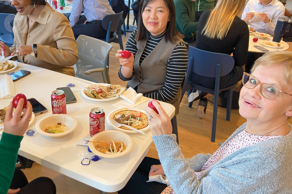 We recently celebrated Greek Heritage Day with a luncheon and a presentation about Greek culture. We learned about the game “Tsougrisma” and we all received an evil eye talisman. Thank you to our Heritage and Cultural Committee for a wonderful presentation.
