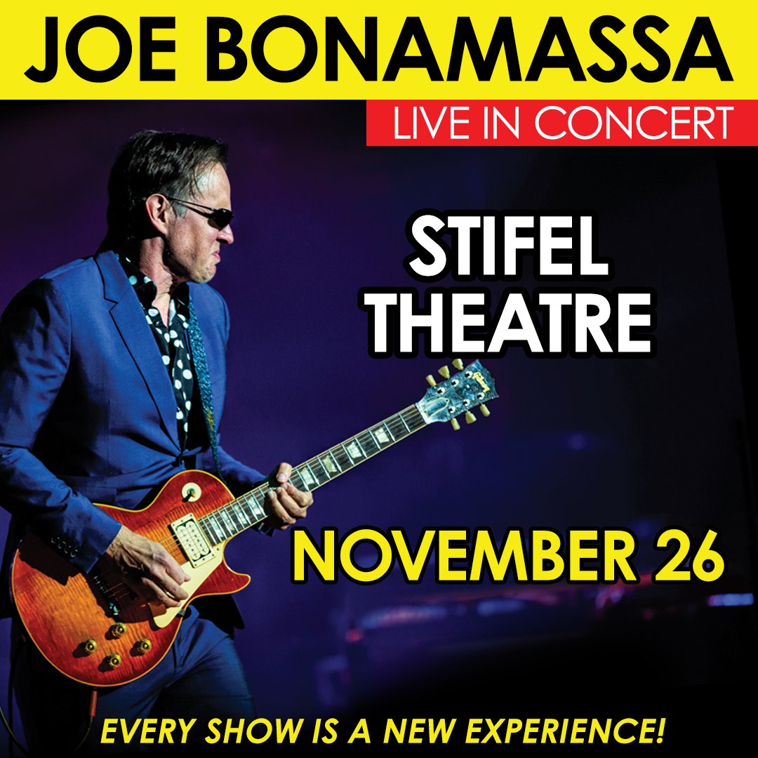 JUST ANNOUNCED 🎙️ Joe Bonamassa is coming to Stifel Theatre on November 26! 

Tickets on sale this Friday, May 2 @ 10am: bit.ly/4iDed1d