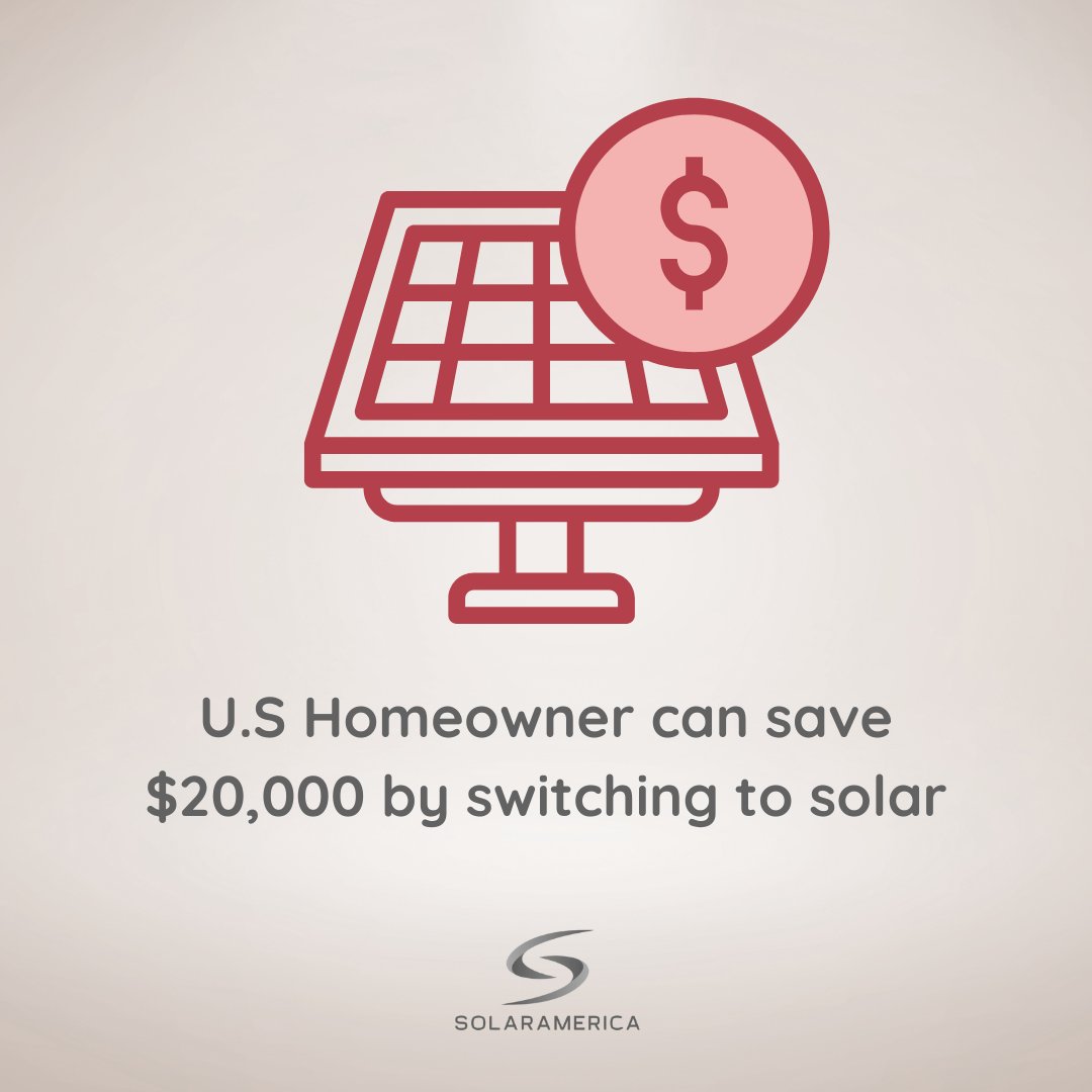 Solaramericaio's tweet photo. 🔌☀️ #DidYouKnow the average U.S. homeowner can save $20,000 or more over 20 years by switching to solar?

With $0 down and custom solutions, https://t.co/ivUsRPt92x makes it easy to start saving today.
#SolarEnergy #CleanEnergy #fyp #foryou #viral #trending #explorepage https://t.co/o5r7js8n7R