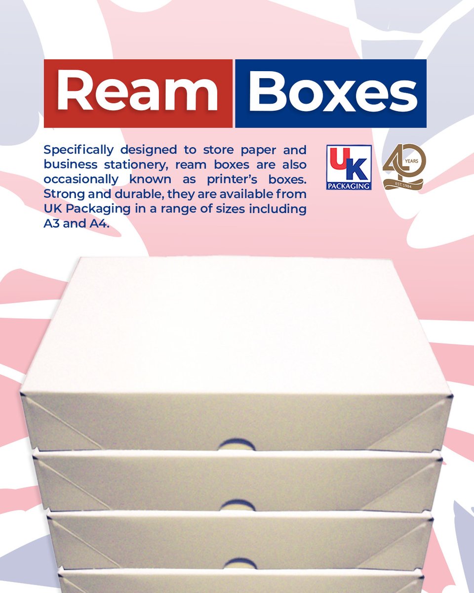 Our #reamboxes are engineered for secure storage and #transit. 📦

Plus, they’re eco-friendly, helping your business stay #sustainable. 🌱

Learn more via our website.

ukplc.co.uk/product/carton…

#ReamBoxes #EcoPackaging #SustainableSolutions #DocumentStorage #UKPackaging