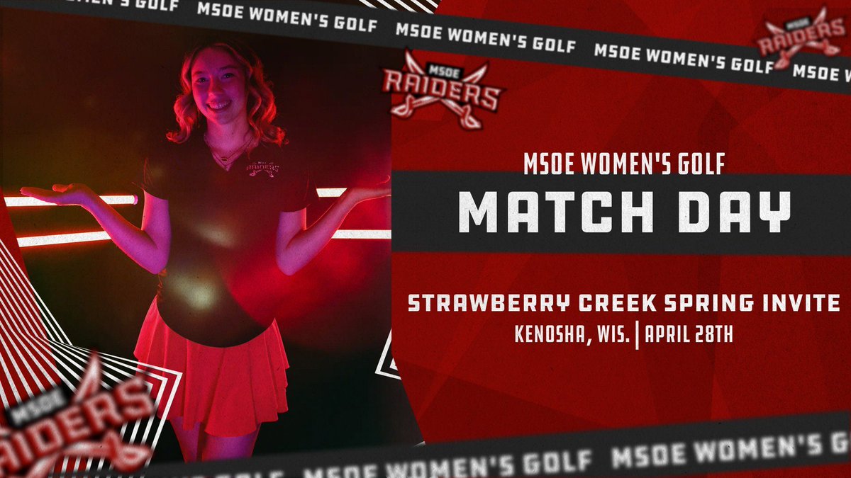 MSOE Raiders (@msoe_raiders) on Twitter photo 🚨MATCHDAY🚨
⛳️<a href="/MSOEWgolf/">MSOE Women’s Golf</a> at the Strawberry Creek Spring Invite
⏰12:00 P.M.
📍Kenosha, Wis.
📊:scoreboard.clippd.com/tournaments/23…
#TheRaiderWay #d3golf 🚨MATCHDAY🚨
⛳️<a href="/MSOEWgolf/">MSOE Women’s Golf</a> at the Strawberry Creek Spring Invite
⏰12:00 P.M.
📍Kenosha, Wis.
📊:scoreboard.clippd.com/tournaments/23…
#TheRaiderWay #d3golf