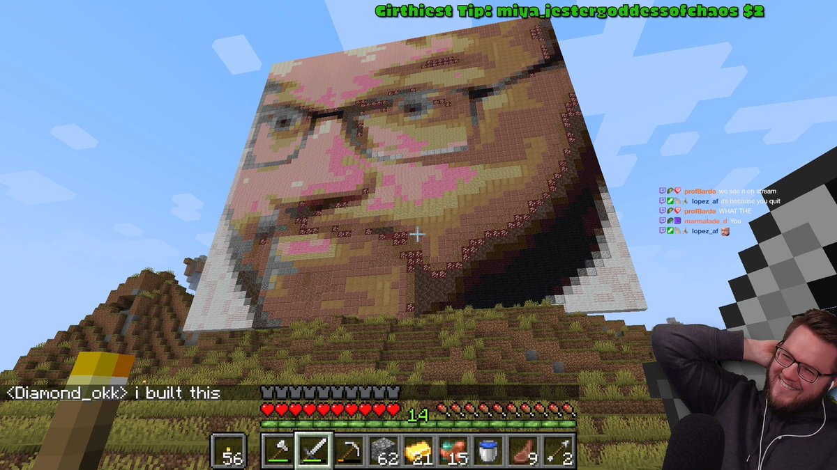 I never know what I'm going to discover when I log into the community Minecraft server