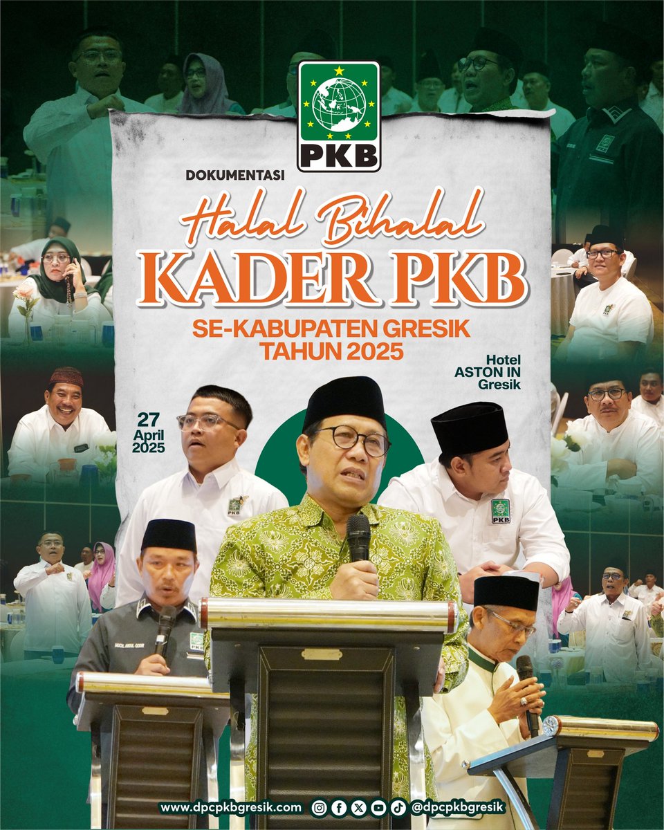 dpcpkbgresik's tweet image. Dok. Halal Bihalal Kader PKB Se Kabupaten Gresik Tahun 2025
Aston in Hotel Gresik, 27 April 2025

#Gresik #PKBmembelaRakyat #LebahParlemen #LebahGresik #PKBGresik #PKB #1PKB #PKBsatukanIndonesia