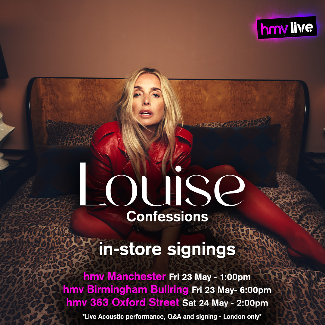 JUST ANNOUNCED!

Celebrating the release of her latest album Confessions, Louise will be visiting hmv Manchester, hmv Birmingham Bullring and hmv 363 Oxford Street.

Full details can be found at the link below!
ow.ly/LBsR50VIVPM

#hmvLive