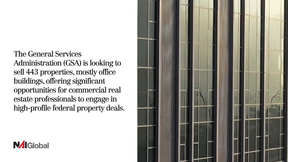 NAIRealvest's tweet image. GSA’s Push to Sell Non-Core Assets

The GSA is looking to offload 443 properties. This presents unique opportunities for CRE professionals to engage in high-profile transactions and capitalize on cost-saving measures.

Learn more - ow.ly/tUmz50VIS56

#CRE #CREInsights