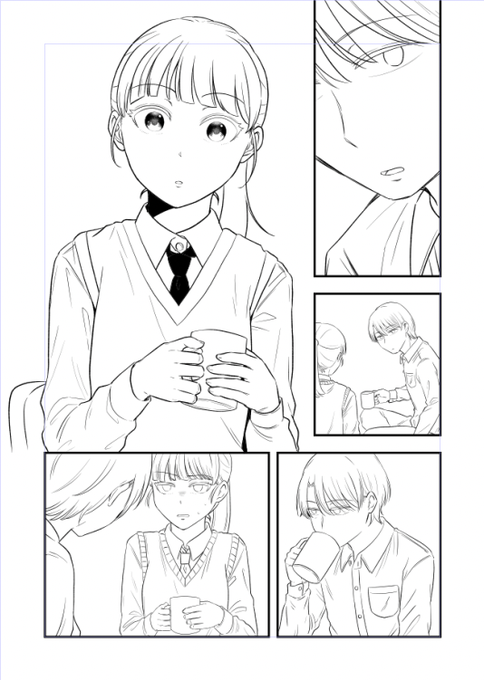 線画をちょっとずつ進めてます 