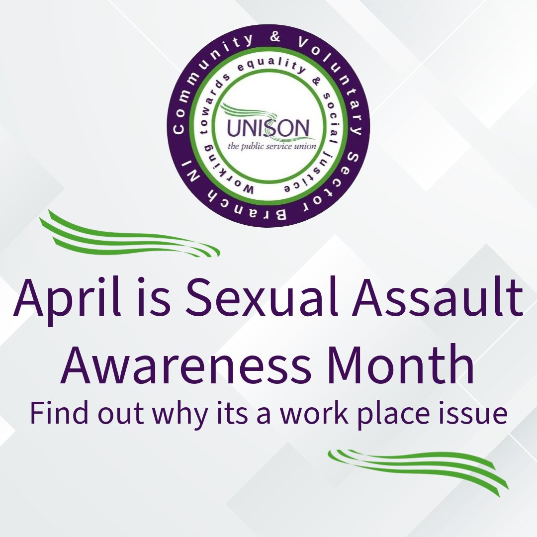 April is sexual assault awareness month, check out UNISON's model sexual harassment policy here
unison.org.uk/content/upload…