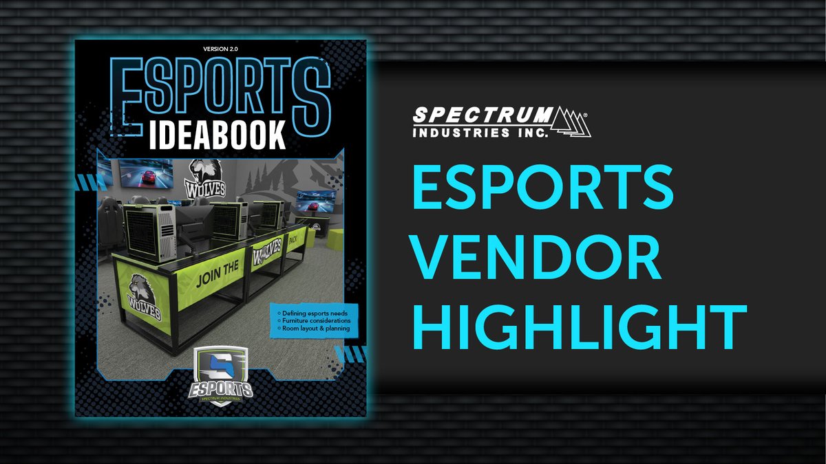 Enhance esports spaces with Spectrum’s Ideabook. With tips and tricks and loaded with product solutions for educators, this Ideabook expands esports programs potential. Check it out here: spectrumfurniture.com/en/special/esp… #k12 #esports