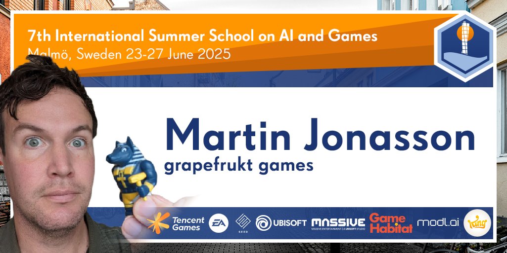 AI and Games School 2025 (@gameaischool) on Twitter photo Excited to welcome indie dev Martin Jonasson of <a href="/grapefrukt/">grapefrukt</a> games to the #GameAISchool2025!
Creator of Subpar Pool, Martin’s all about small experiments and big creativity in game design.
Register now and Join us in Malmö: school.gameaibook.org Excited to welcome indie dev Martin Jonasson of <a href="/grapefrukt/">grapefrukt</a> games to the #GameAISchool2025!
Creator of Subpar Pool, Martin’s all about small experiments and big creativity in game design.
Register now and Join us in Malmö: school.gameaibook.org