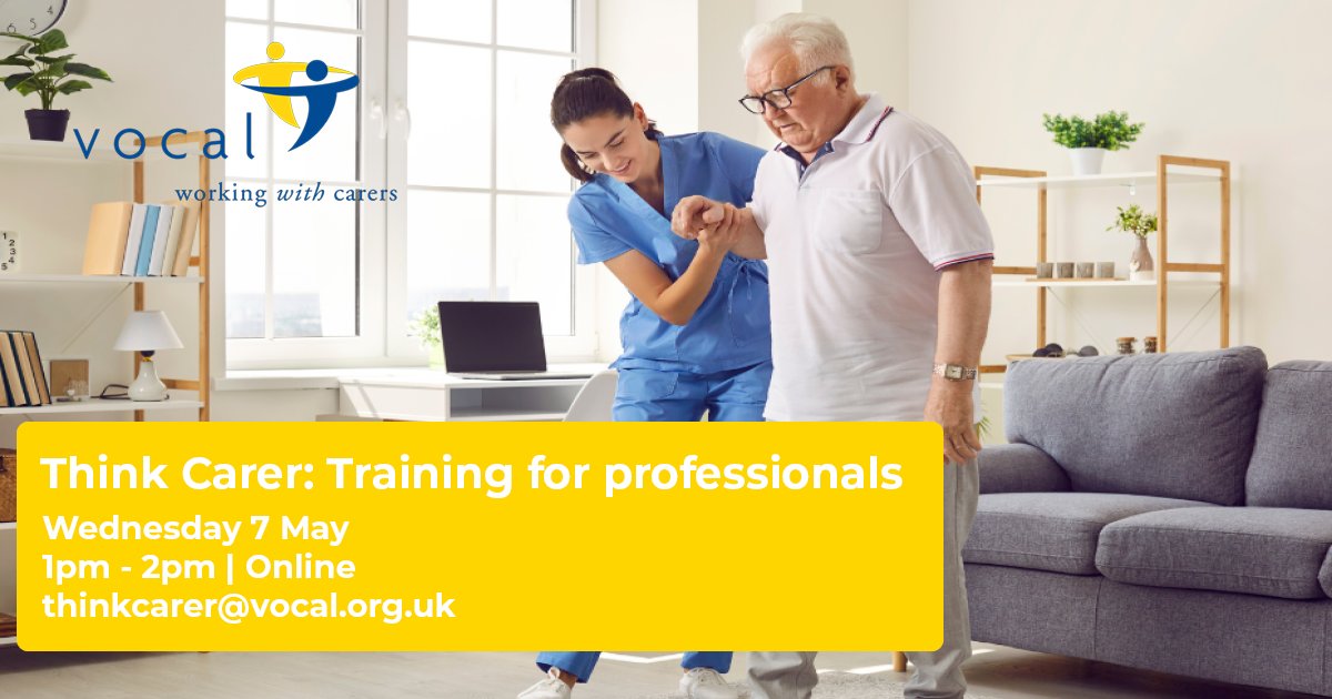 Our Think Carer training explores who is an unpaid carer and how professionals can identify and support them at work. If you work in the third or public sector or health and social care in Edinburgh, come to our next free session on Wed 7 May, 1pm - 2pm! ow.ly/aB8A50Vt9Tq
