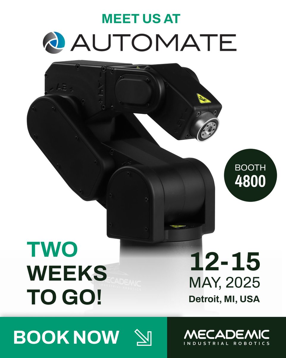 Coming to Detroit for Automate 2025? Come see the world's most compact and precise industrial robots! Plus, we're very excited for the big news we're sharing there📣

✔️ About our robots: hubs.la/Q03k1CyK0 
📝 Registration: hubs.la/Q03k1CCt0

#Automate2025 #A3