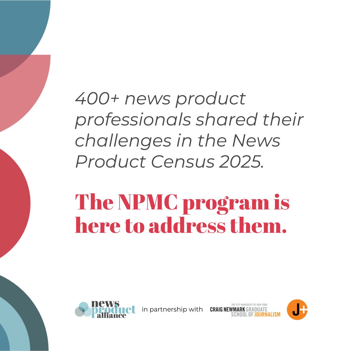 newsproduct's tweet image. Early results from the News Product Census 2025 point to what we expected: news product professionals are doing important work with little structure or support. #NPMC was built to close those gaps—with training, strategy, and leadership skills to help you move your work forward.