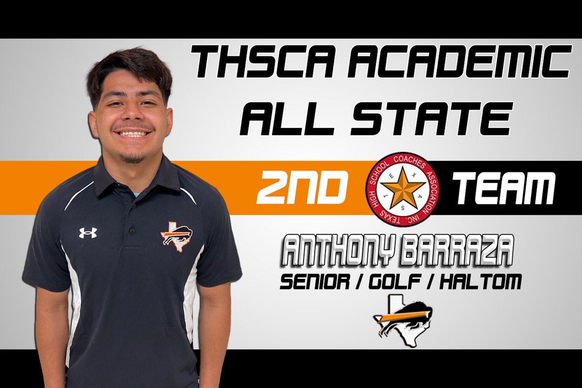 Coach_JWTucker's tweet photo. Congrats to Anthony Barraza on being named to the Academic All State 2nd Team for Golf by the
@THSCAcoaches! #HaltomFamily #SmartWins #WorkOverWish https://t.co/qyiutgDhdb