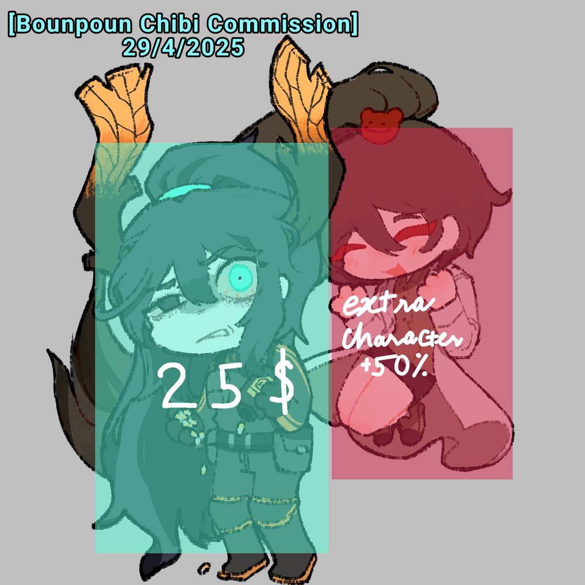 Boun578's tweet image. Boun's chibi commission open
(29/4/2025)
Dm for more details