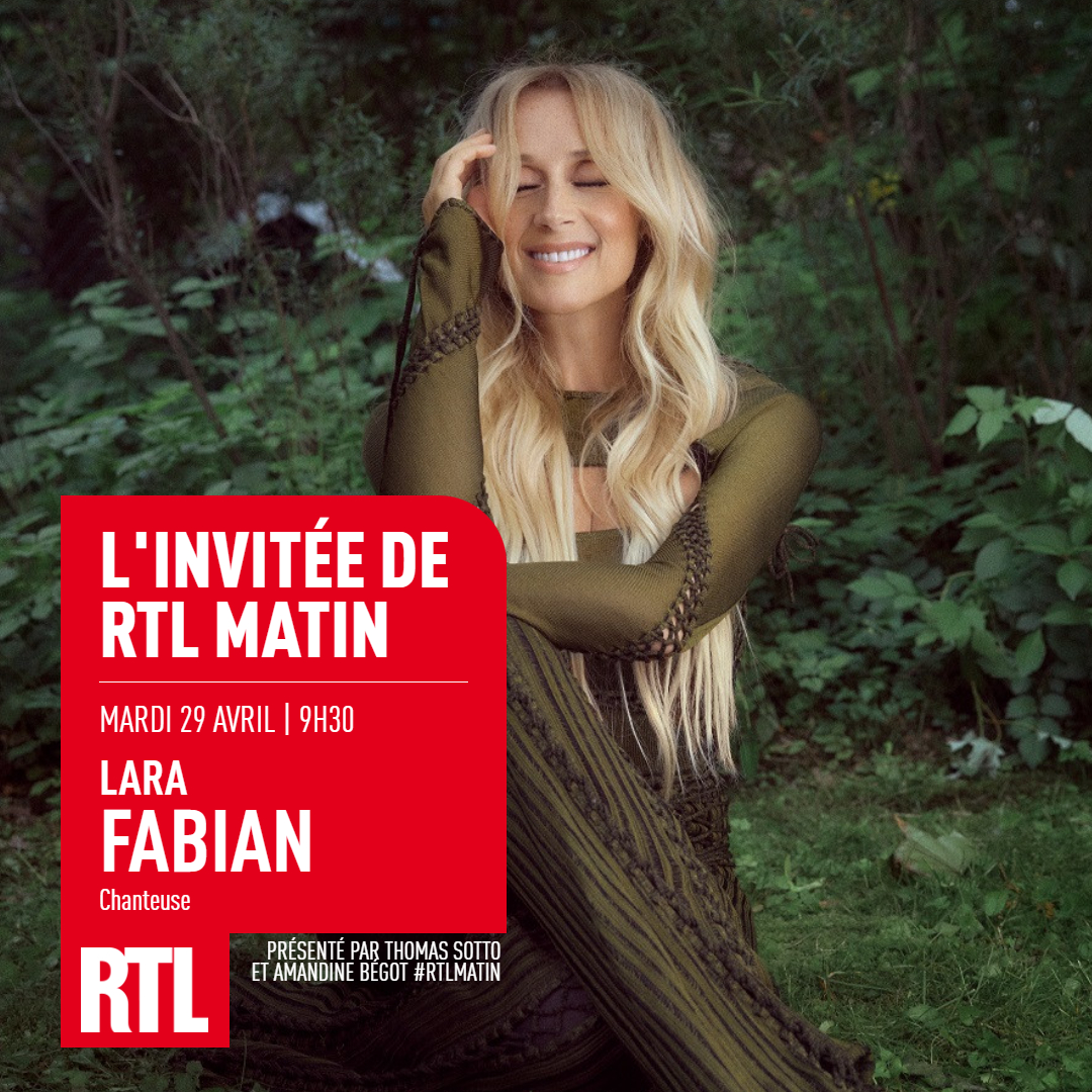 La chanteuse <a href="/LFabianOfficial/">Lara Fabian</a>, dont la tournée internationale débutera en juin et se poursuivra en France à la rentrée, sera l'invitée de <a href="/ThomasSotto/">Thomas Sotto</a> et <a href="/amandine_begot/">Amandine Bégot</a> ce mardi à partir de 9h30 dans #RTLMatin
